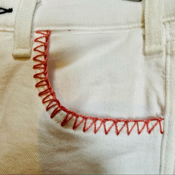 NWT ~ McGuire Valetta Mid-Rise Cropped White Jeans - Picture 6 of 9